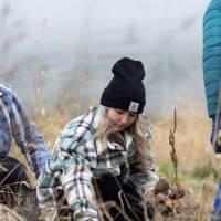 Students weed at the SAP.